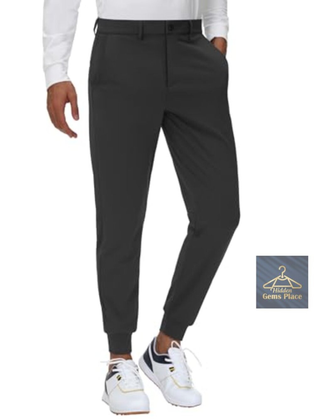 Men's Stretch Golf Joggers Slim Fit Tapered Casual Dress Pants